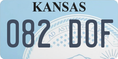 KS license plate 082DOF
