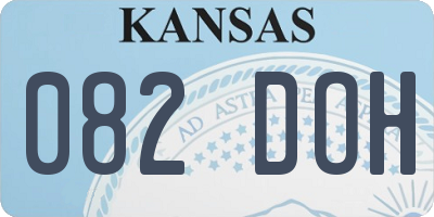 KS license plate 082DOH
