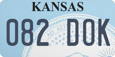 KS license plate 082DOK