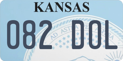 KS license plate 082DOL