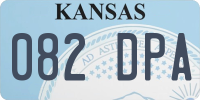 KS license plate 082DPA