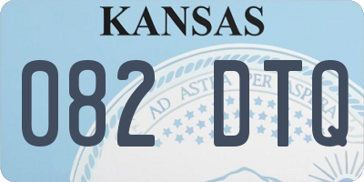 KS license plate 082DTQ