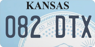 KS license plate 082DTX