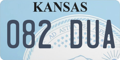 KS license plate 082DUA
