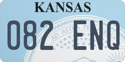 KS license plate 082ENQ