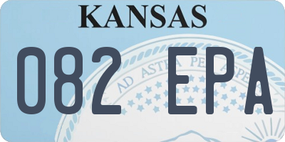 KS license plate 082EPA