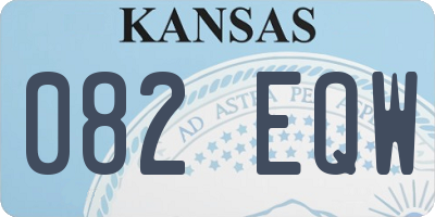KS license plate 082EQW