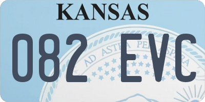 KS license plate 082EVC