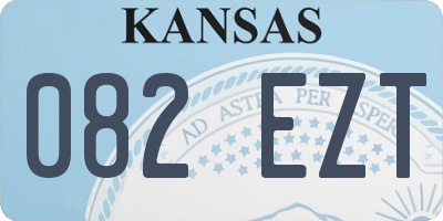 KS license plate 082EZT