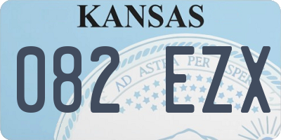KS license plate 082EZX
