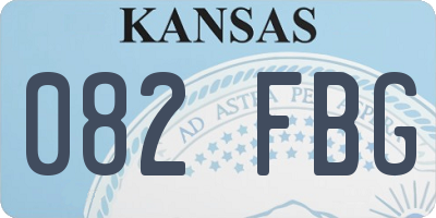 KS license plate 082FBG