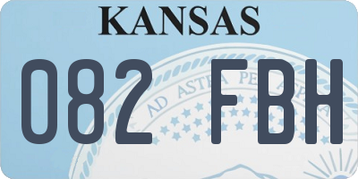 KS license plate 082FBH