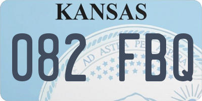 KS license plate 082FBQ