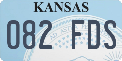 KS license plate 082FDS