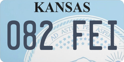 KS license plate 082FEI