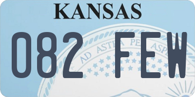 KS license plate 082FEW