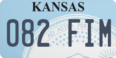 KS license plate 082FIM