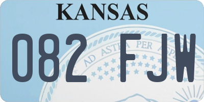 KS license plate 082FJW