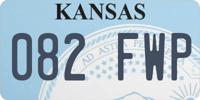 KS license plate 082FWP