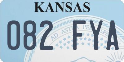 KS license plate 082FYA