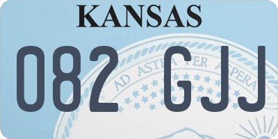 KS license plate 082GJJ