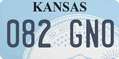 KS license plate 082GNO