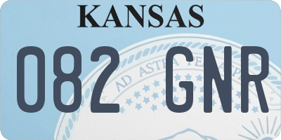 KS license plate 082GNR