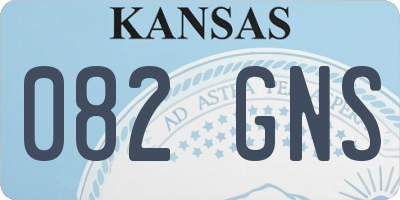 KS license plate 082GNS