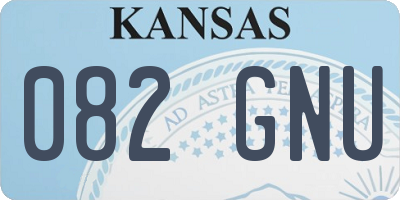 KS license plate 082GNU