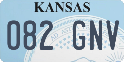 KS license plate 082GNV