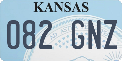 KS license plate 082GNZ