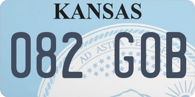 KS license plate 082GOB