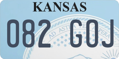 KS license plate 082GOJ