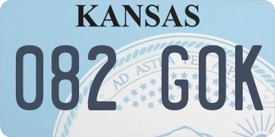 KS license plate 082GOK