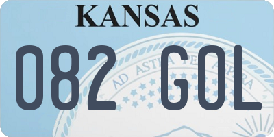 KS license plate 082GOL