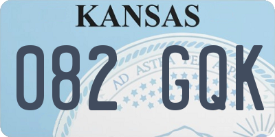 KS license plate 082GQK