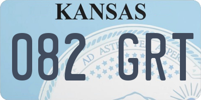 KS license plate 082GRT