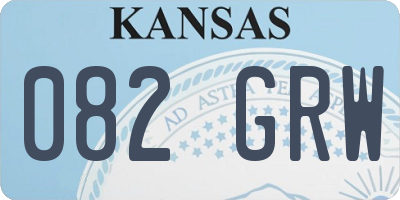 KS license plate 082GRW