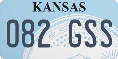 KS license plate 082GSS