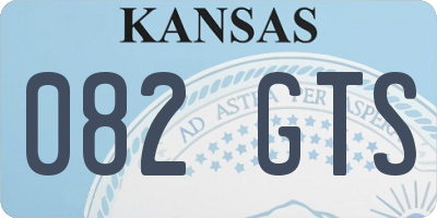KS license plate 082GTS