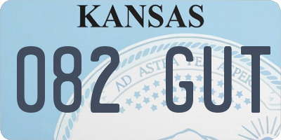 KS license plate 082GUT