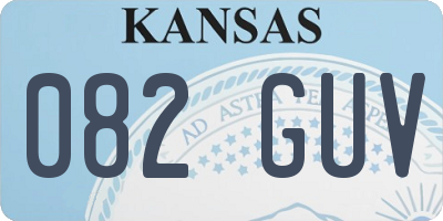 KS license plate 082GUV