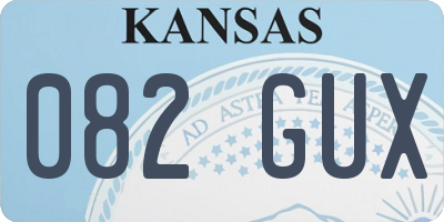 KS license plate 082GUX