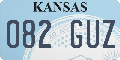 KS license plate 082GUZ