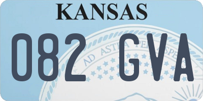 KS license plate 082GVA