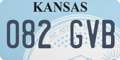 KS license plate 082GVB