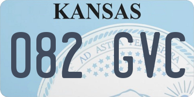 KS license plate 082GVC