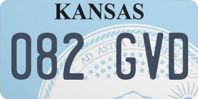 KS license plate 082GVD