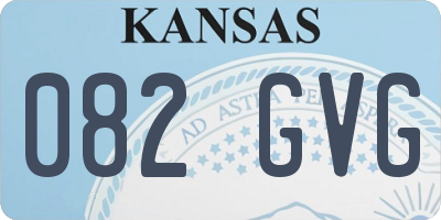 KS license plate 082GVG