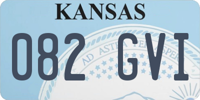 KS license plate 082GVI